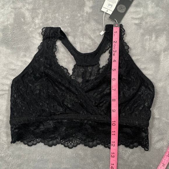 Kindred Bravely Bra Womens Medium Black Nursing Bralette Lace Racerback New - Picture 10 of 11